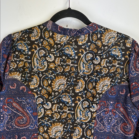 Anthropologie Antik Batik Keith Printed Silk Blouse Size Medium - Picture 8 of 10